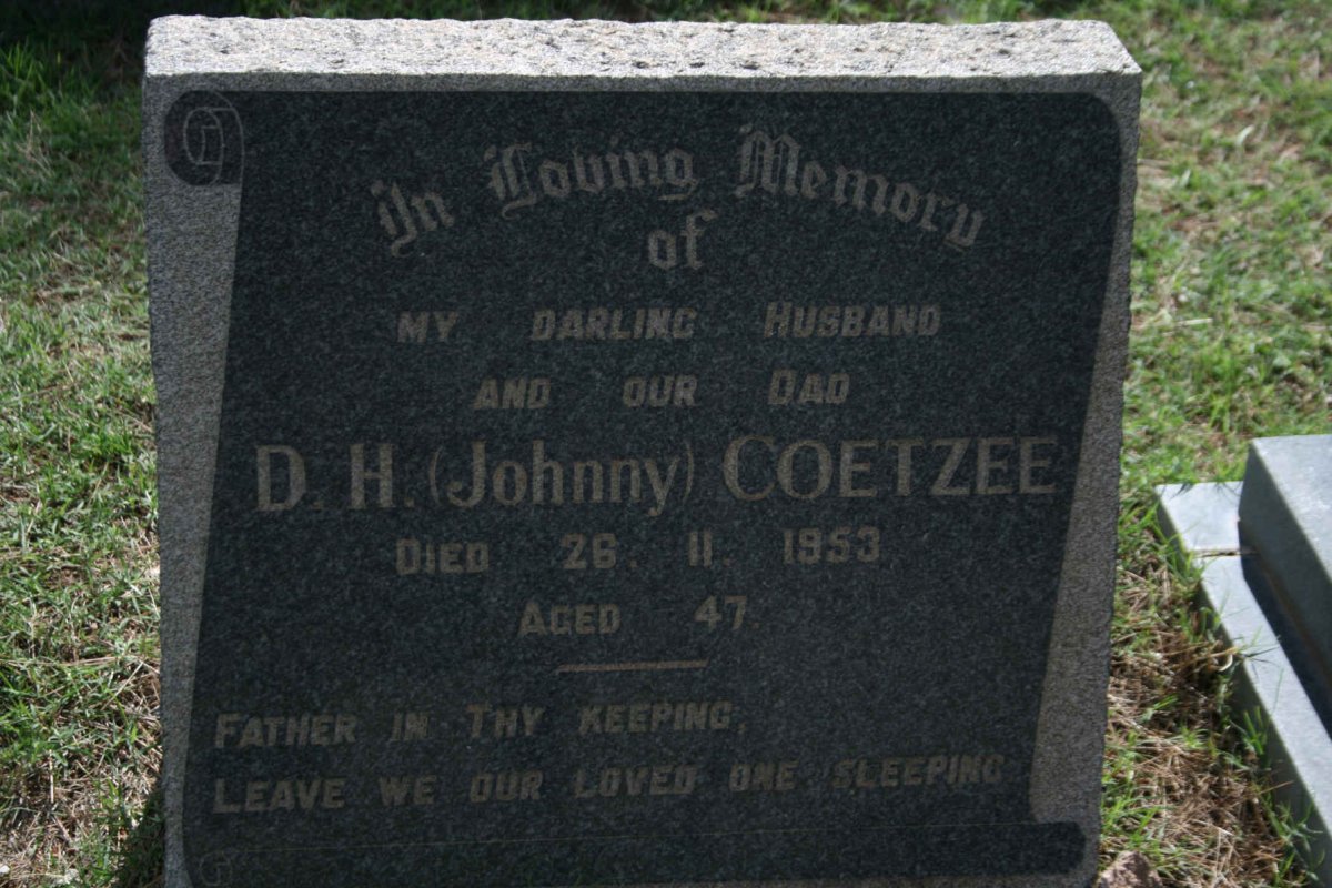 COETZEE D.H. -1953