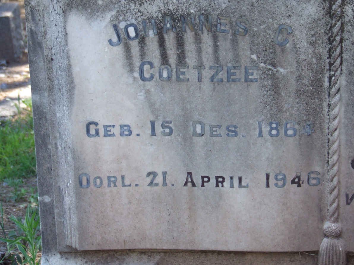 COETZEE Johannes C. 1864-1946