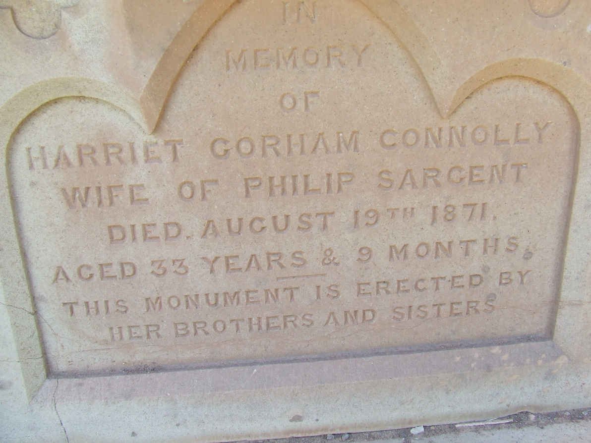 CONNOLLY Harriet Gorham -1871