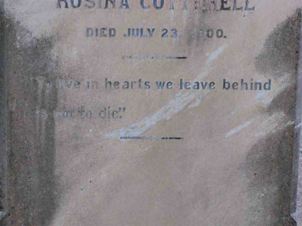 COTTERELL Rosina -1900