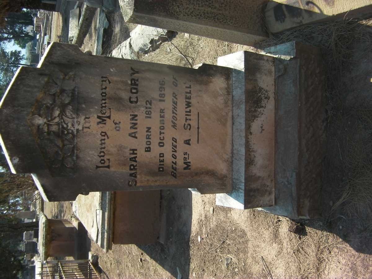 CORY Sarah Ann 1812-1896