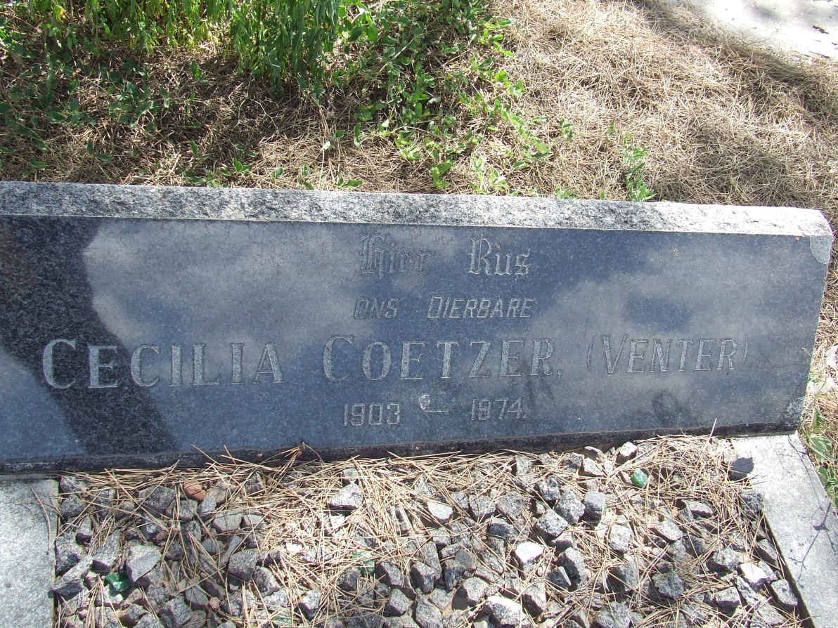 COETZER Cecilia nee VENTER 1903-1974
