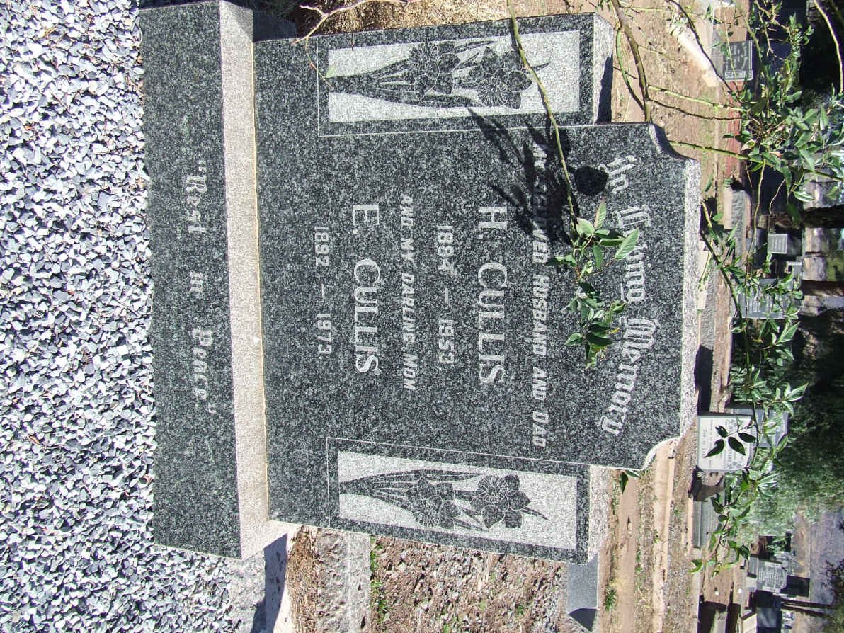 CULLIS H. 1884-1953 &amp; E. 1892-1973