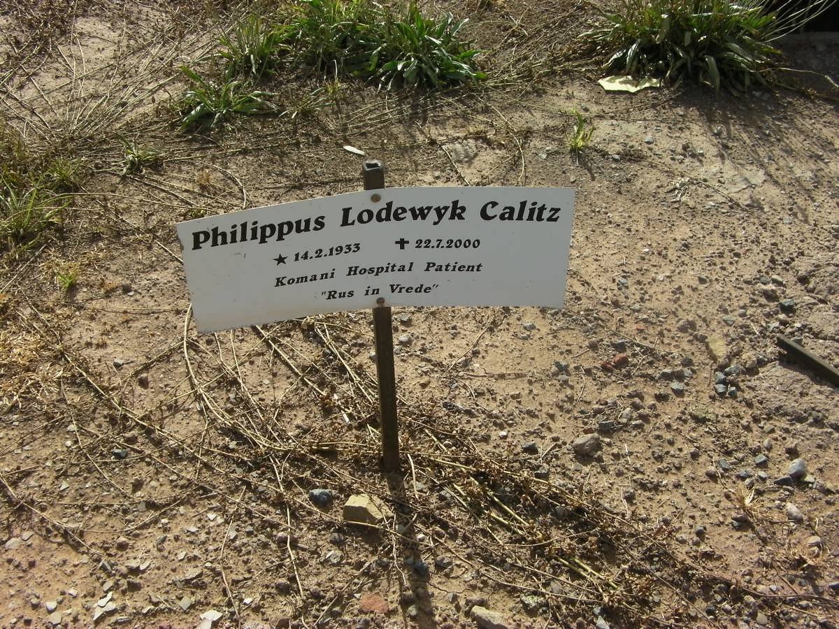 CALITZ Philippus Lodewyk 1933-2000
