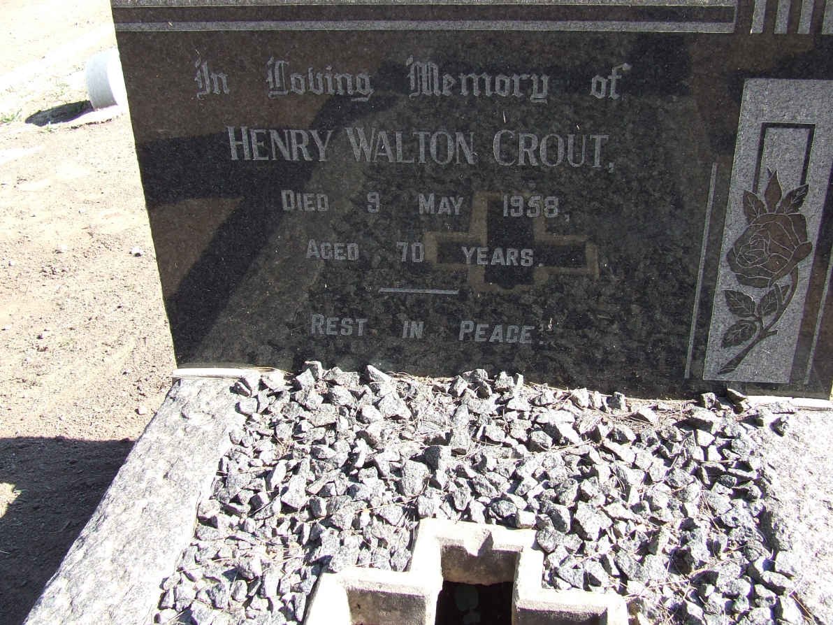 CROUT Henry Walton -1958