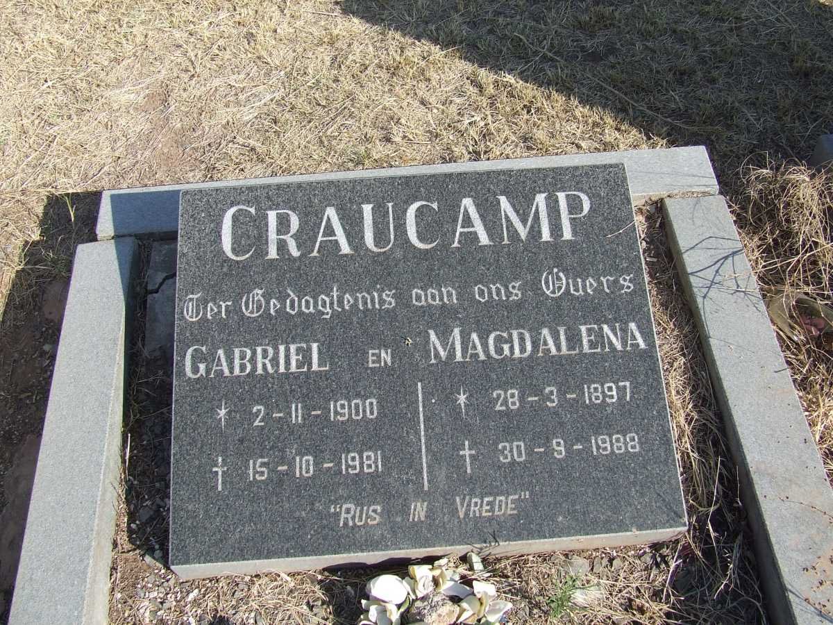 CRAUCAMP Gabriel 1900-1981 &amp; Magdalena 1897-1988