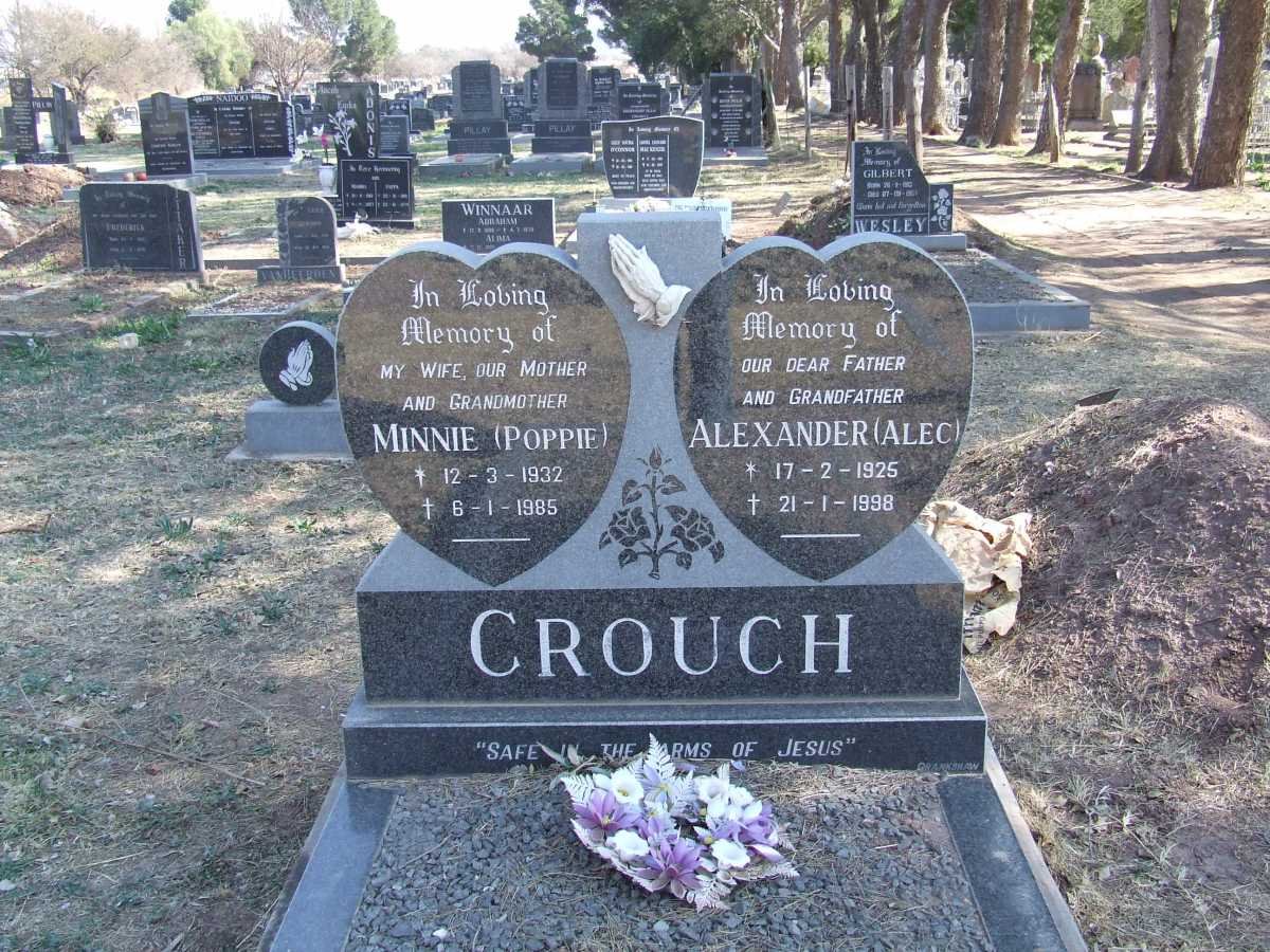 CROUCH Alexander 1925-1998 &amp; Minnie 1932-1985