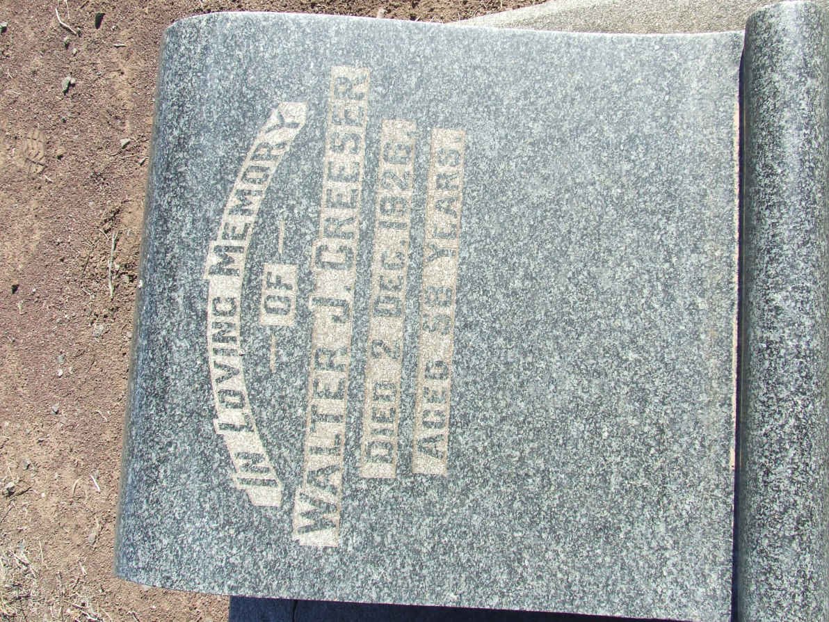 CREESER Walter J. -1926