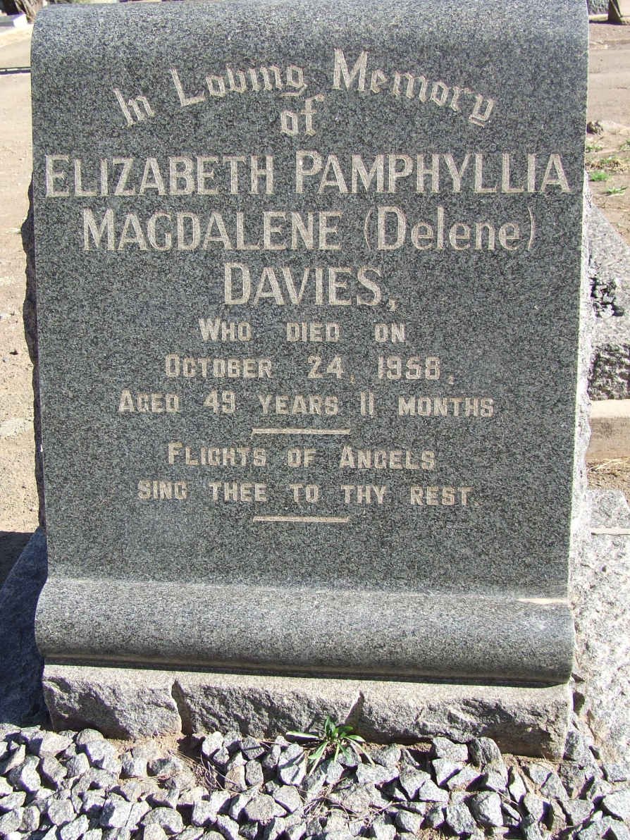 DAVIES Elizabeth Pamphyllia Magdalene -1958