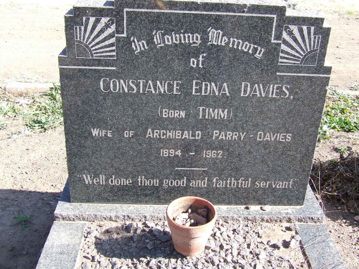 DAVIES Constance Edna nee TIMM 1894-1962