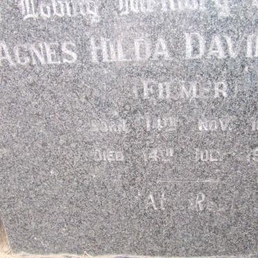 DAVIES Agnes Hilda nee FILMER 1883-1978