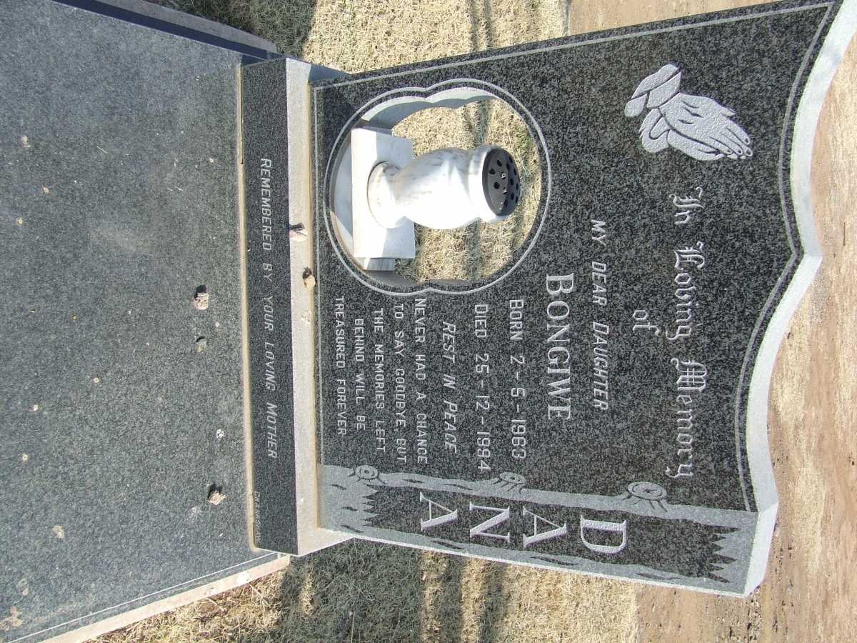 DANA Bongiwe 1963-1994