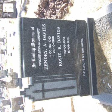 DAVIDS Hendry A. 1910-1980 &amp; Rosie K. 1904-1990