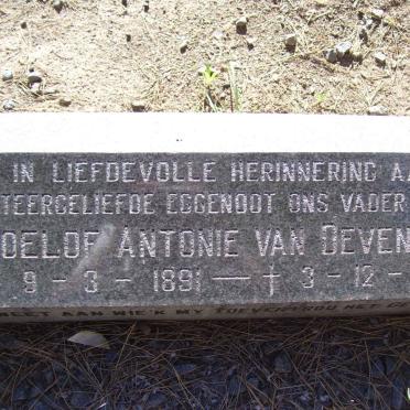 DEVENTER Roelof Antonie, van 1891-1975