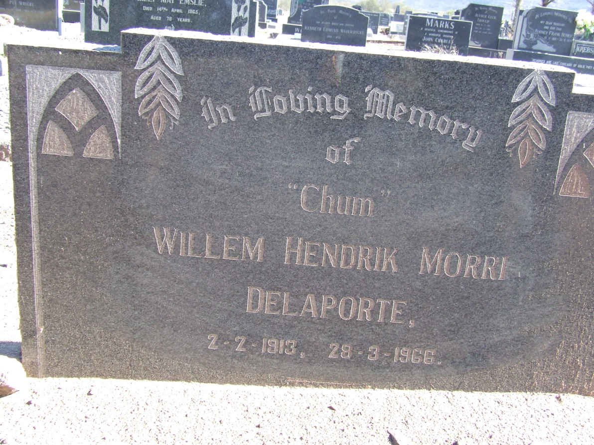 DELAPORTE Willem Hendrik Morri 1913-1966