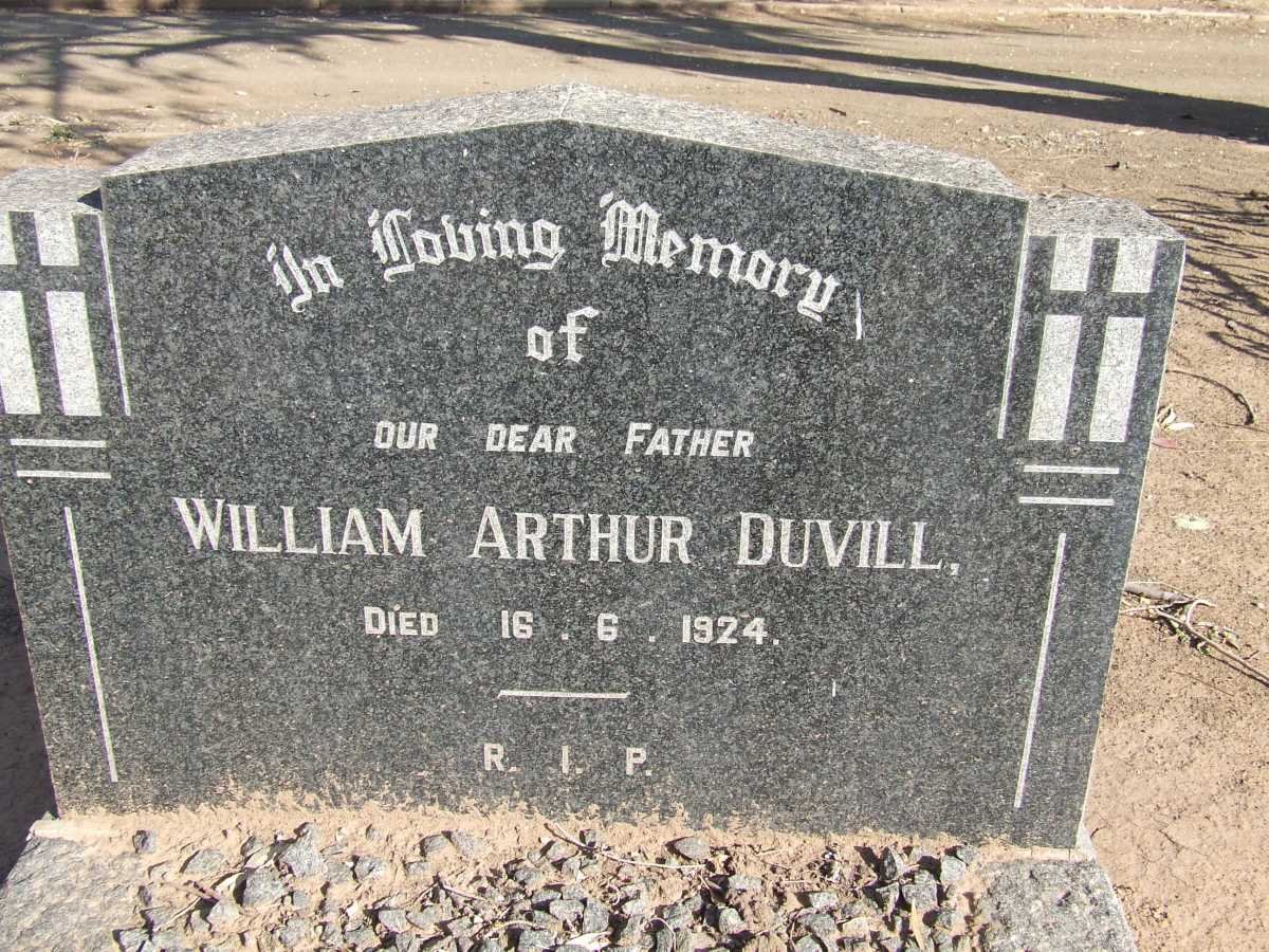 DUVILL William Arthur -1924