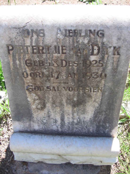 DYK Pietertjie, van 1925-1930