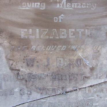 DIXON Elizabeth -1920