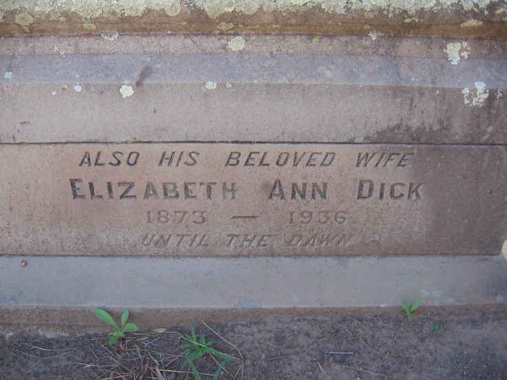 DICK Elizabeth Ann 1873-1936
