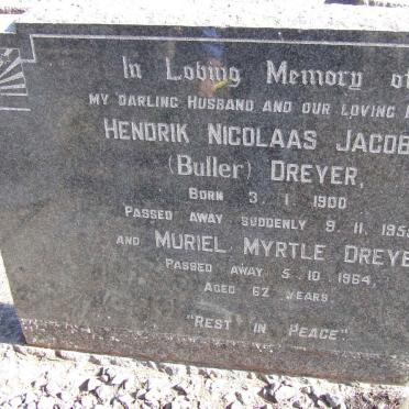 DREYER Hendrik Nicolaas Jacobus 1900-1955 &amp; Muriel Myrtle -1984