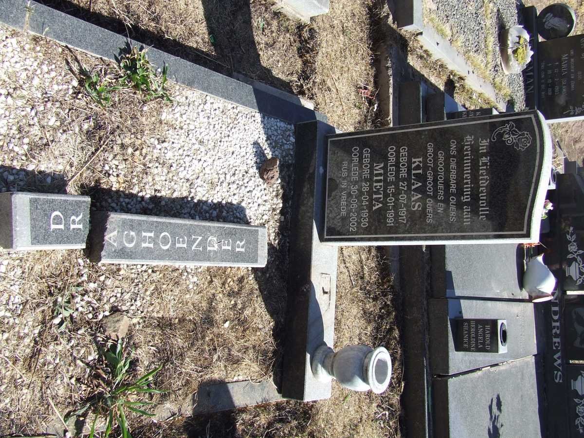 DRAGHOENDER Klaas 1917-1991 &amp; Mieta 1930-2002