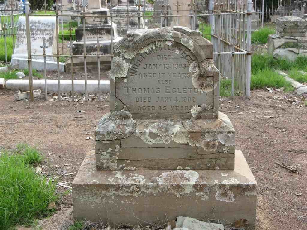 EGLETON Thomas -1902 :: EGLETON William Fallaw -1903