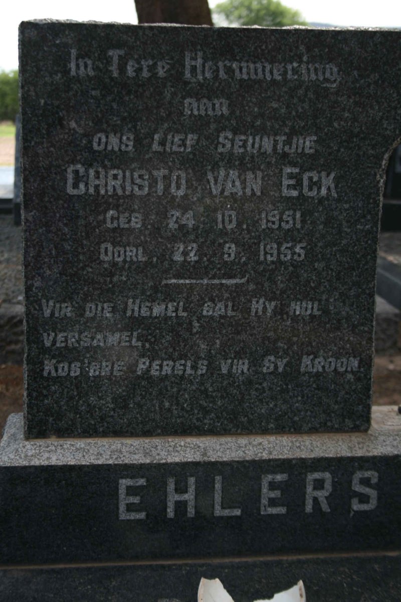 EHLERS Christo van Eck 1951-1955