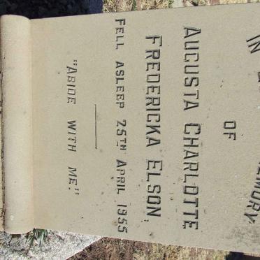 ELSON Augusta Charlotte Fredericka -1955