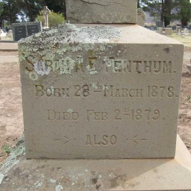 FENTHUM Sarah A.E. 1878-1879