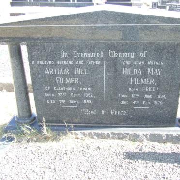 FILMER Arthur Hill 1892-1959 &amp; Hilda May PRICE 1894-1979