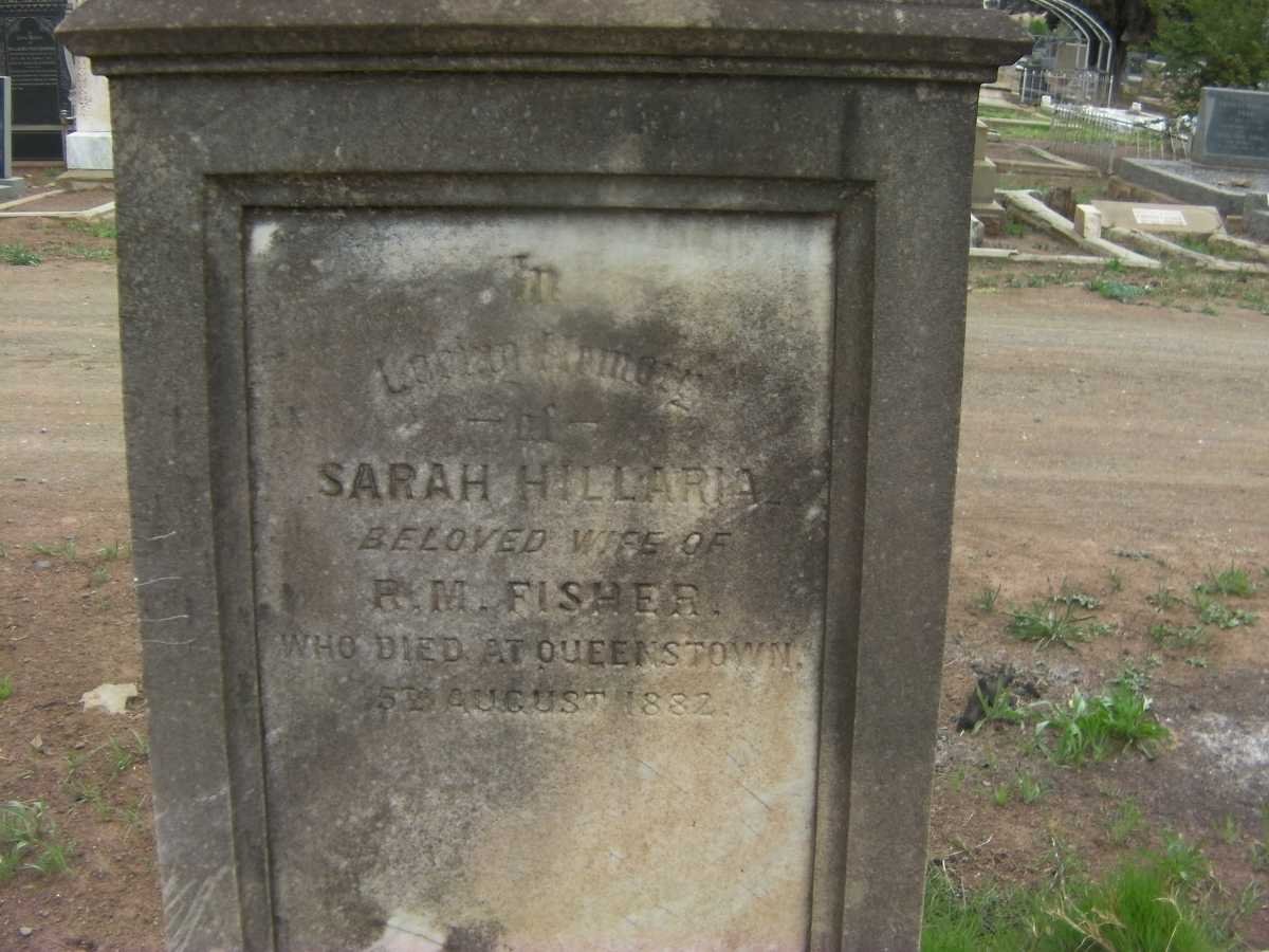 FISHER Sarah Hillaria -1882