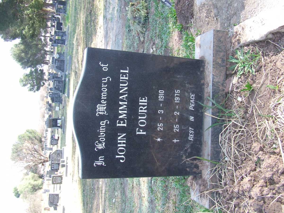 FOURIE John Emmanuel 1910-1975