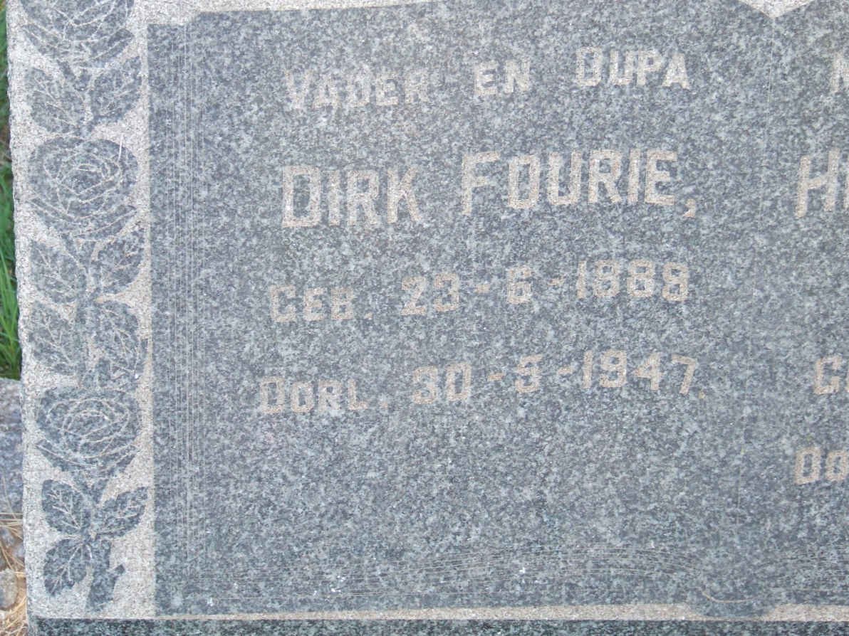 FOURIE Dirk 1888-1947
