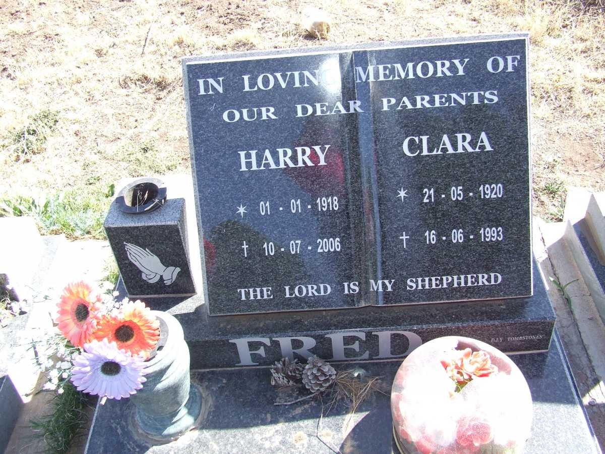 FRED Harry 1918-2006 &amp; Clara 1920-1993