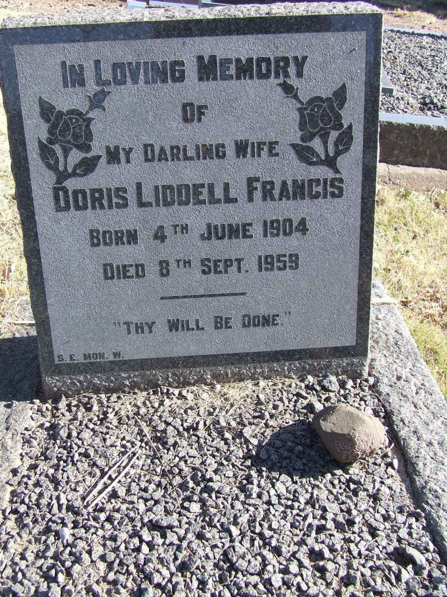 FRANCIS Doris Liddell 1904-1959