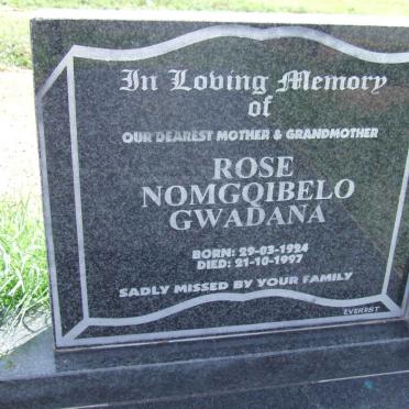 GWADANA Rose Nomgqibelo 1924-1997
