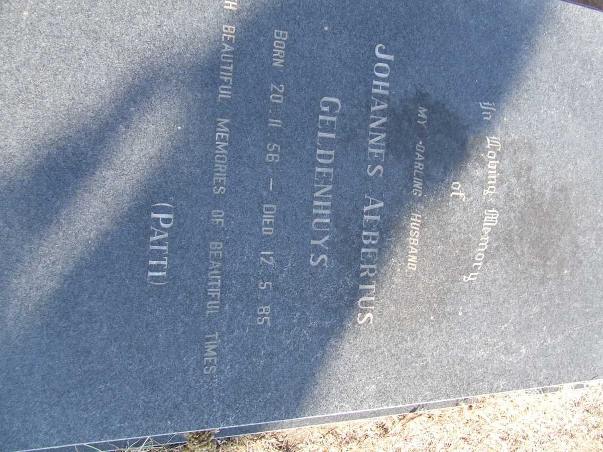 GELDENHUYS Johannes Albertus 1956-1985