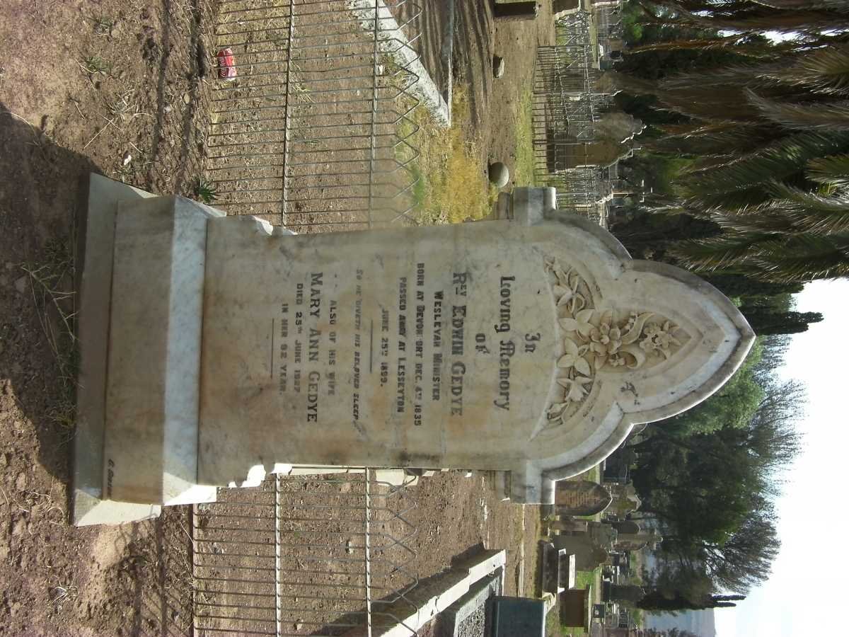 GEDYE Edwin 1835-1899 &amp; Mary Ann -1927
