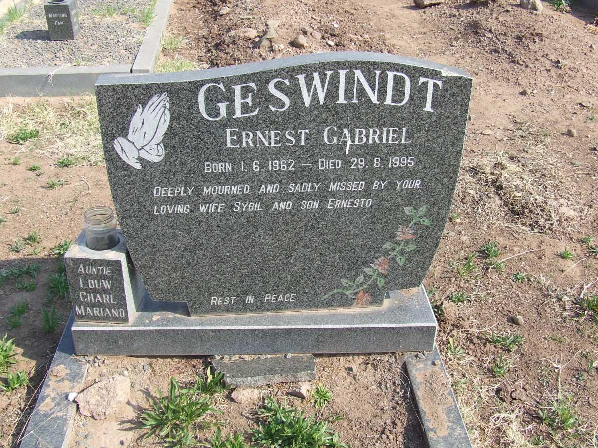 GESWINDT Ernest Gabriel 1962-1995