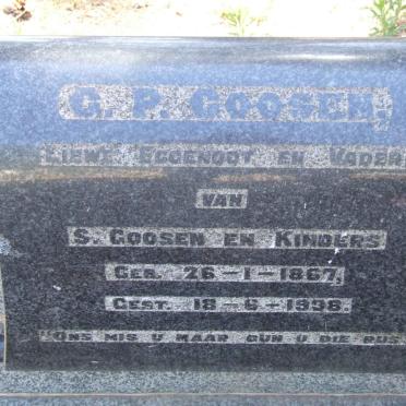 GOOSEN G.P. 1867-1938