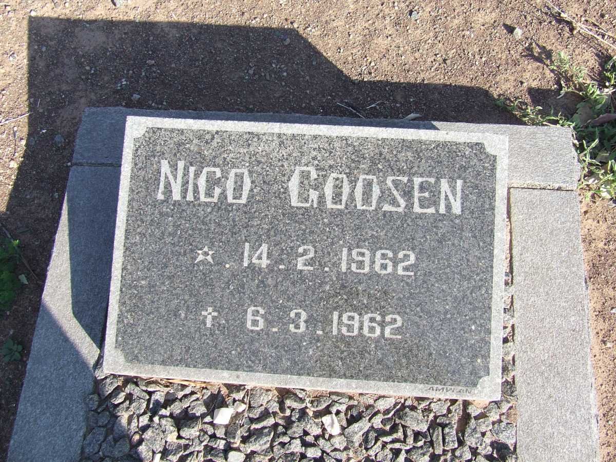 GOOSEN Nico 1962-1962