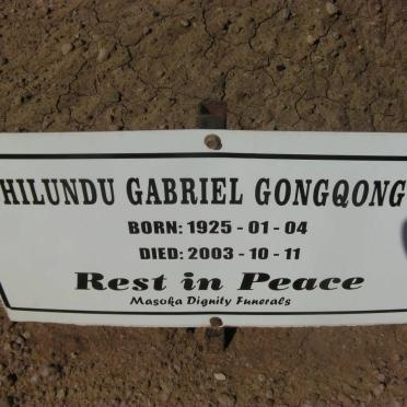 GONGQONGQO Chilundu Gabriel 1925-2003