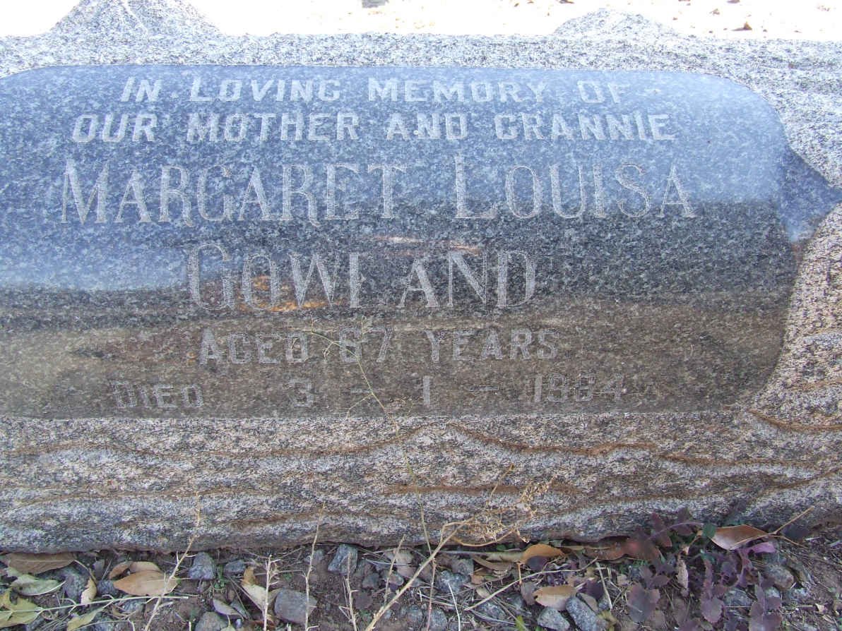 GOWLAND Margaret Louisa -1984