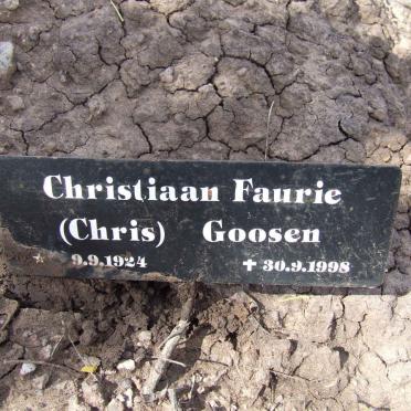 GOOSEN Christiaan Faurie 1924-1998