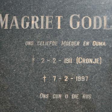 GODLEY Magriet nee CRONJE 1911-1997