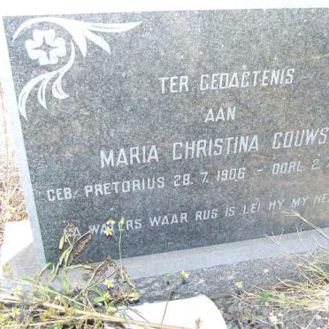 GOUWS Maria Christina nee PRETORIUS 1906-1965