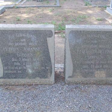 GOOSEN Petrus Johannes 1864-1948 &amp; Elizabeth Helena LOMBARD 1874-1961