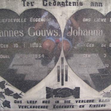 GOUWS Johannes 1882-1954 &amp; Johanna DE BEER 1885-1958