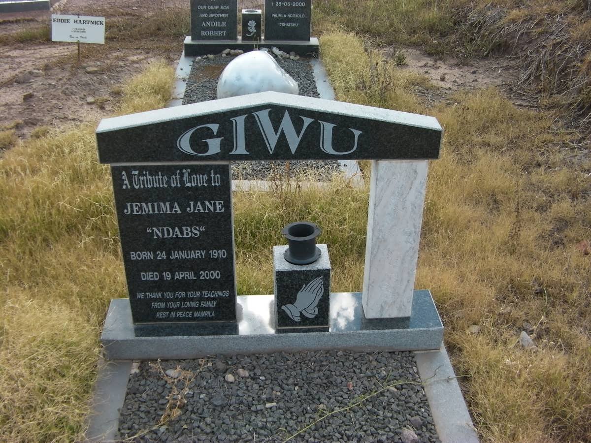 GIWU Jemima Jane 1910-2000