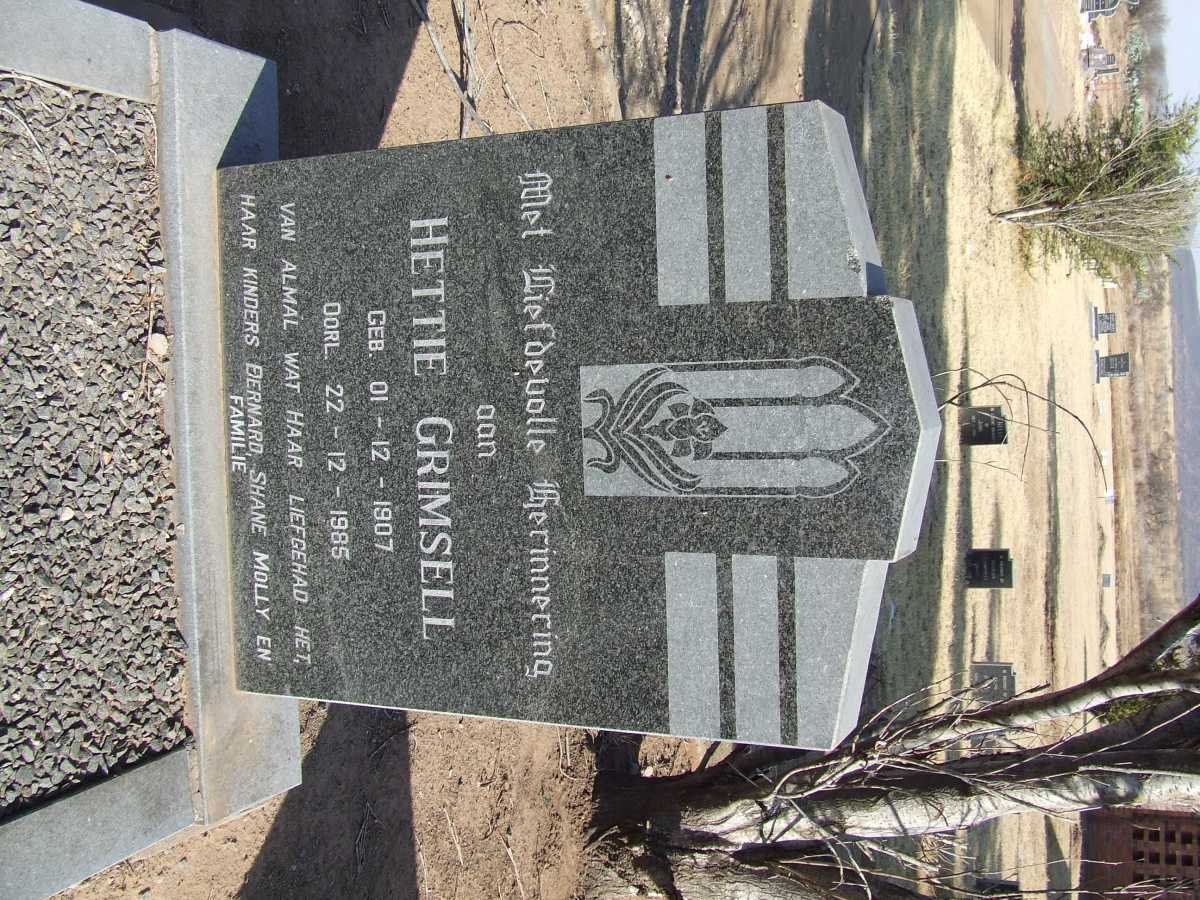 GRIMSELL Hettie 1907-1985